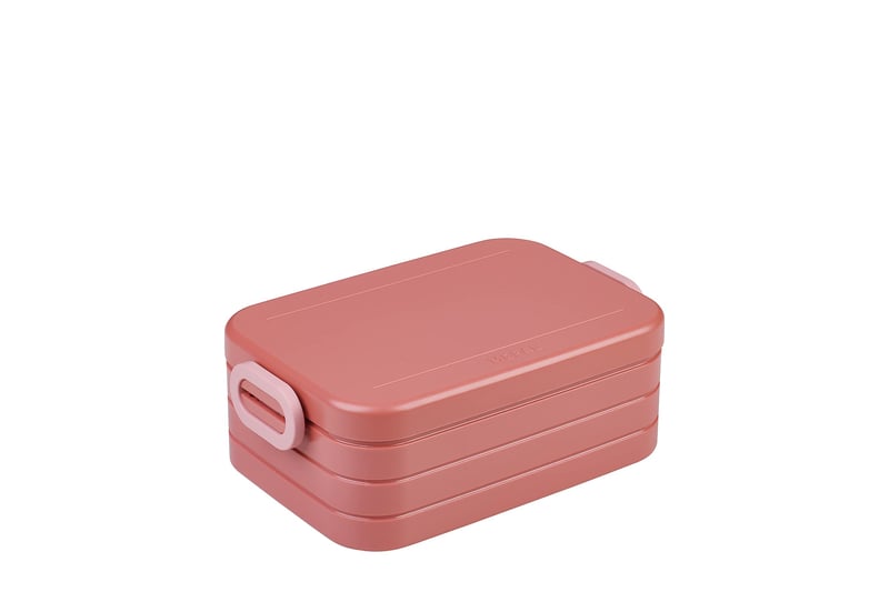 Desiatový box Mepal Take a Break Midi – na 2 sendviče alebo 4 krajce chleba – s priehradkou, vhodný do umývačky riadu – 900 ml – Vivid Mauve
