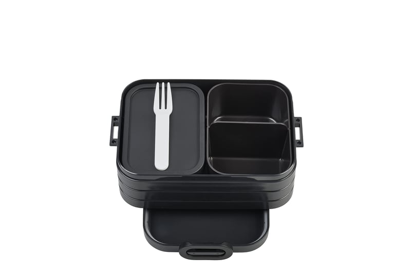Mepal Take A Break Midi Bento desiatový box na sendviče a snacky, s priehradkami, 900 ml, Nordic Black
