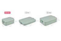 Desiatový box Mepal Take a Break Midi – na 2 sendviče alebo 4 krajce chleba – box na prípravu jedla s prepážkou – vhodný do umývačky riadu 5