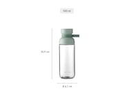 Športová fľaša Mepal Vita 500 ml vo farbe Nordic sage, s dvoma otvormi, znovupoužiteľná fľaša na pitie 6