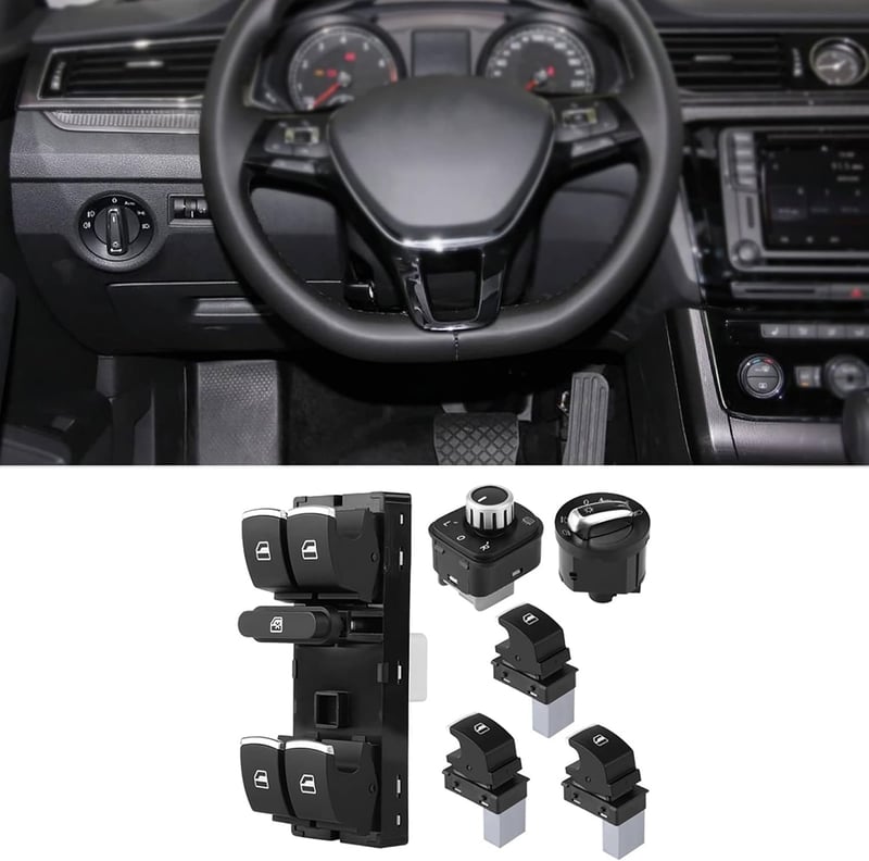 Merautop SJ 6 részes ablakmotor kapcsoló szett VW Golf Passat B6 B7 2004-2013