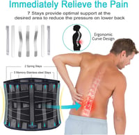 Mercase Lumbális Támogatóöv M-es Méret Hátfájás Sciatica Segédlethez 2