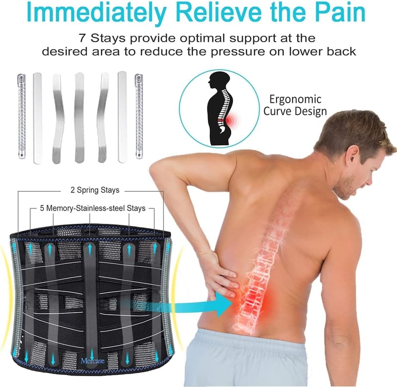 Mercase Lumbális Támogatóöv M-es Méret Hátfájás Sciatica Segédlethez