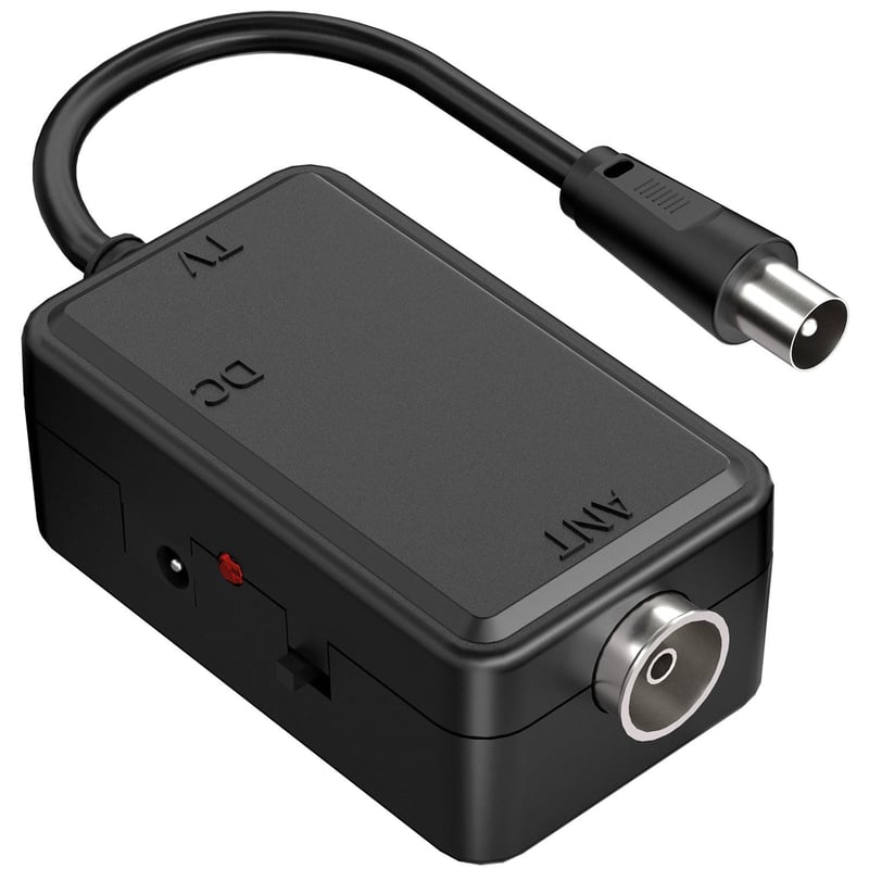 Zosilňovač TV signálu Mercury, napájanie cez USB, filter 4G/5G, zosilnenie 20 dB, digitálny zosilňovač HD antény pre lepší príjem, kompaktný, Plug and Play