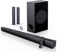 MEREDO 2.1 Hangfal TV-hez és PC-hez - Leválasztható Soundbar Mélynyomóval, 5 EQ Mód, 180W, BT 5.4, USB, ARC, 80 cm 1