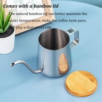 MERMOO YILAN 350ml Gooseneck Kávéforraló Rozsdamentes Acél Pour Over Teafőző 6
