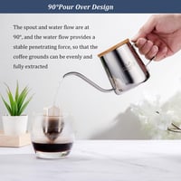 MERMOO YILAN 350ml Gooseneck Kávéforraló Rozsdamentes Acél Pour Over Teafőző 7