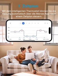 Meross Okos Termosztát Kazánhoz - WiFi Fűtésszabályozó Siri és Google Hangvezérléssel, LED Érintőkijelzővel, Távvezérelhető, Fehér 5