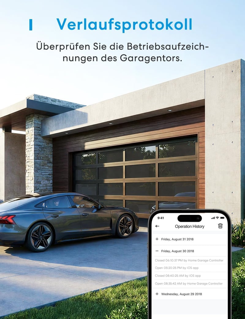 meross Smart WiFi Garázskapu Nyitó, Alexa és Google Asszisztens Kompatibilis - HomeKit, Single