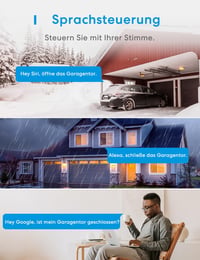 meross Smart WiFi Garázskapu Nyitó, Alexa és Google Asszisztens Kompatibilis - HomeKit, Single 5