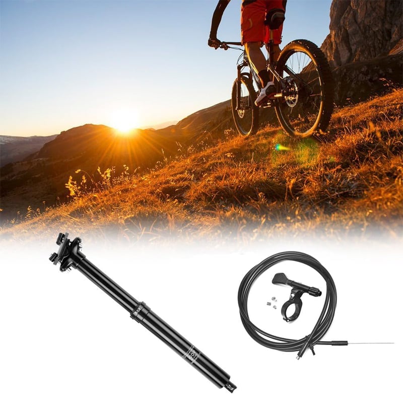 MEROURII Hidraulikus Teleszkópos Nyeregcső MTB Kerékpárokhoz - 30.9/31.6 mm, Állítható Magasság, Alumínium, Vízálló, 395/345 mm