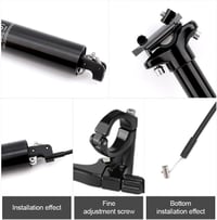 MEROURII Hidraulikus Teleszkópos Nyeregcső MTB Kerékpárokhoz - 30.9/31.6 mm, Állítható Magasság, Alumínium, Vízálló, 395/345 mm 4