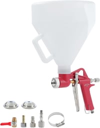 Merry Tools Hopper Feed Texturált Festékszóró Pisztoly 5L Tartállyal - 4/6/8mm Fúvókákkal Kül- és Beltéri Festéshez 1