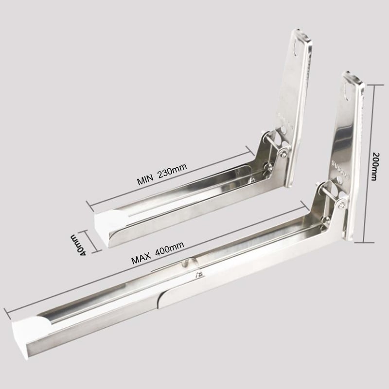 Merry Tools Rozsdamentes Acél Mikrohullámú Sütő Tartó Konzol - Konyhai Polc Állvány 35kg Teherbírással