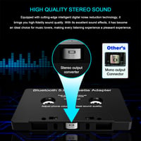 Mersoco Bluetooth 5.0 kazettaadapter autóhoz, mikrofonnal - fekete 2