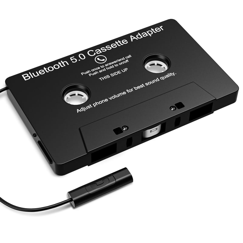 Mersoco Bluetooth 5.0 kazettaadapter autóhoz, mikrofonnal - fekete