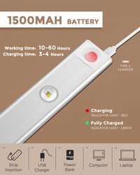 MERTTURM 45 cm Szekrény LED Világítás Mozgásérzékelővel, Mágneses Konyhai Pultvilágítás, 3 Színű Hangulat Fény Dimmerrel, Gardróbhoz Hálószo 7