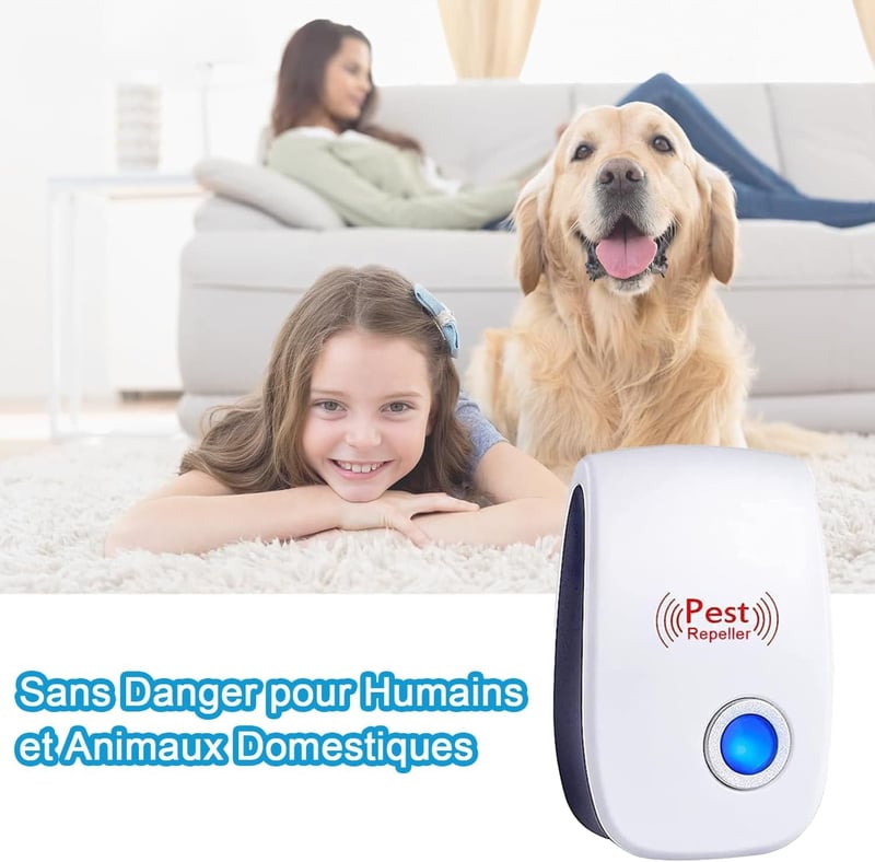 Merwlukt Ultrahangos Rovarriasztó - 6 db Szúnyog, Légy, Pók és Csótány Elleni Készülék, Modern Dizájn