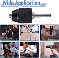 Mesee SDS Plus Tokmány Adapter 13mm - Kulcs Nélküli Fúrótokmány 1/2-20UNF Menettel - Professzionális Gyorscserélő Fúrógép Kiegészítő 8