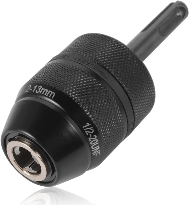 Mesee SDS Plus Tokmány Adapter 13mm - Kulcs Nélküli Fúrótokmány 1/2-20UNF Menettel - Professzionális Gyorscserélő Fúrógép Kiegészítő