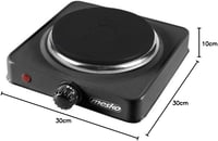 Mesko MS 6508 Egyszemélyes Elektromos Főzőlap Fekete 10