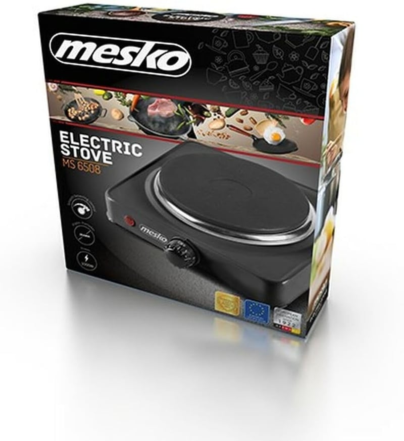 Mesko MS 6508 Egyszemélyes Elektromos Főzőlap Fekete