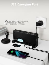Mesqool Extra Hangos Ébresztőóra Vibrációs Funkcióval, Mély Alvók és Hallássérültek Számára - Blue 7