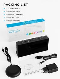 Mesqool Extra Hangos Ébresztőóra Vibrációs Funkcióval, Mély Alvók és Hallássérültek Számára - Blue 8