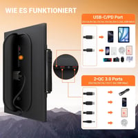 Mesuvida 100W összecsukható napelem USB-C PD 65W gyorstöltés MC4 3
