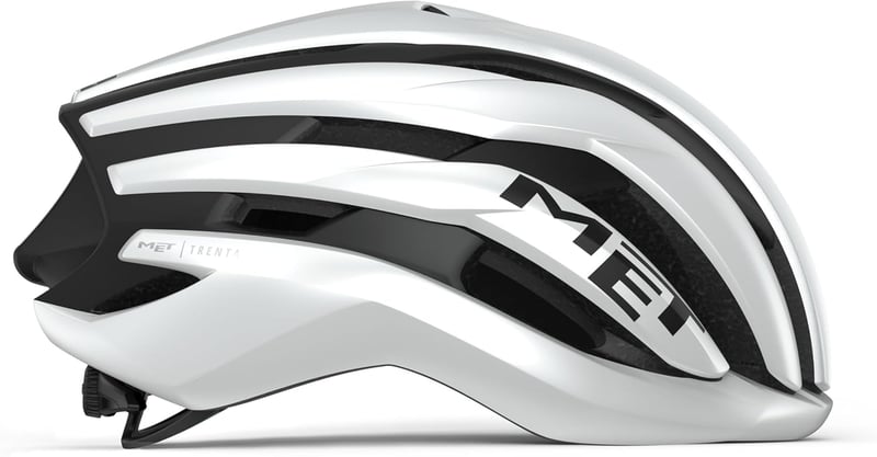 MET Trenta Kerékpáros Sisak L Méret Felnőtt Fejvédelem - 58-62, white/black