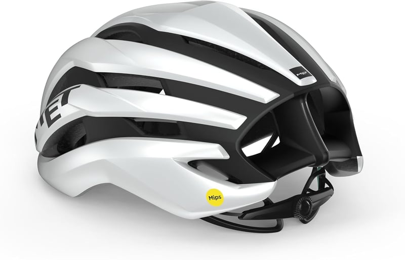 MET Trenta Kerékpáros Sisak L Méret Felnőtt Fejvédelem - 58-62, white/black