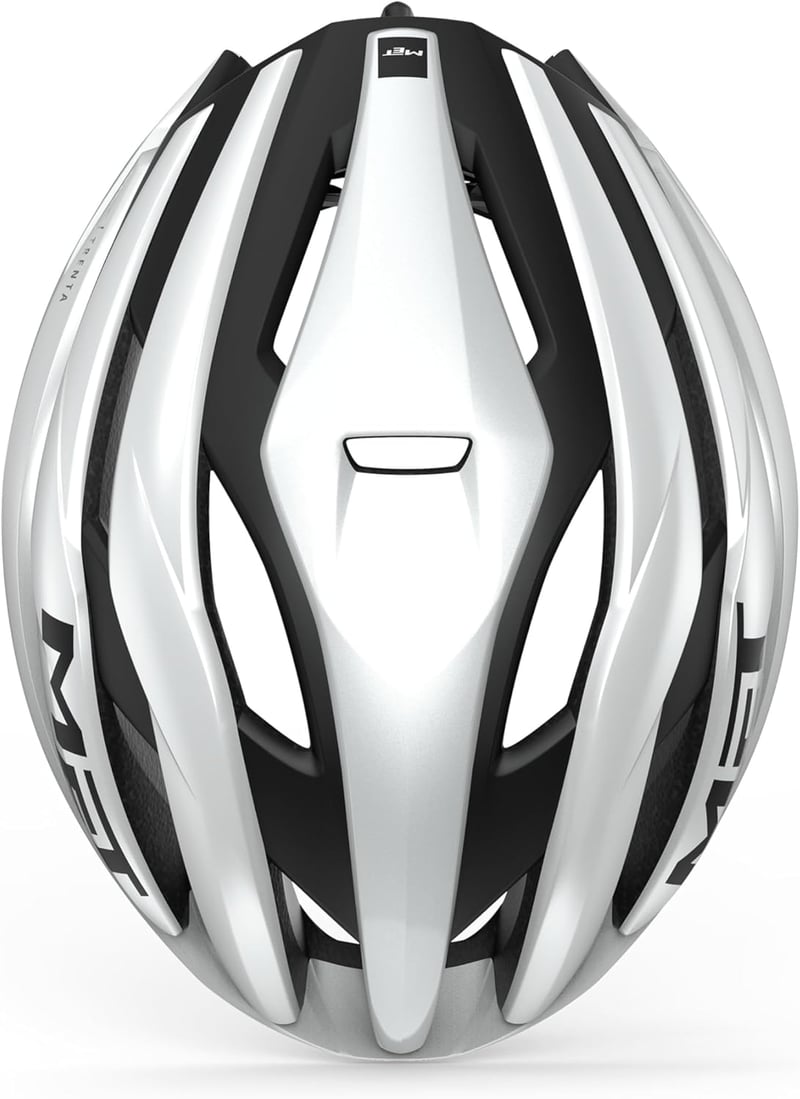 MET Trenta Kerékpáros Sisak L Méret Felnőtt Fejvédelem - 58-62, white/black