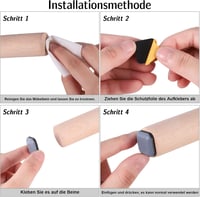 metagio Bútoralátét Készlet - 24 db PTFE Teflon Öntapadós Bútorvédő Csúsztatók Nehéz Bútorokhoz - Négyzet és Kerek Forma - Parketta és Lamin 3