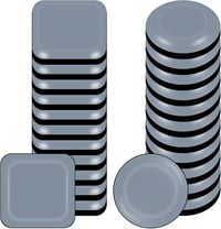 metagio Bútoralátét Készlet - 24 db PTFE Teflon Öntapadós Bútorvédő Csúsztatók Nehéz Bútorokhoz - Négyzet és Kerek Forma - Parketta és Lamin 1