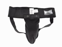 Protecție inghinală pentru bărbați Metal Boxe - Negru, mărimea XS - Protecție pentru zona pelviană rezistentă la șocuri pentru arte marțiale 1