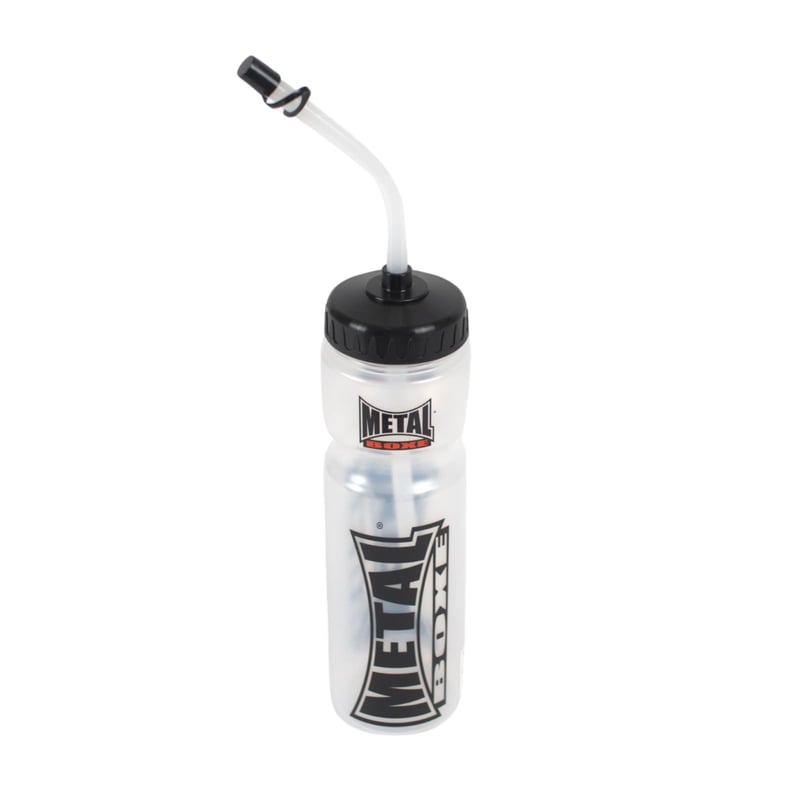 Športová fľaša Metal Boxe MB002 – biela/priehľadná