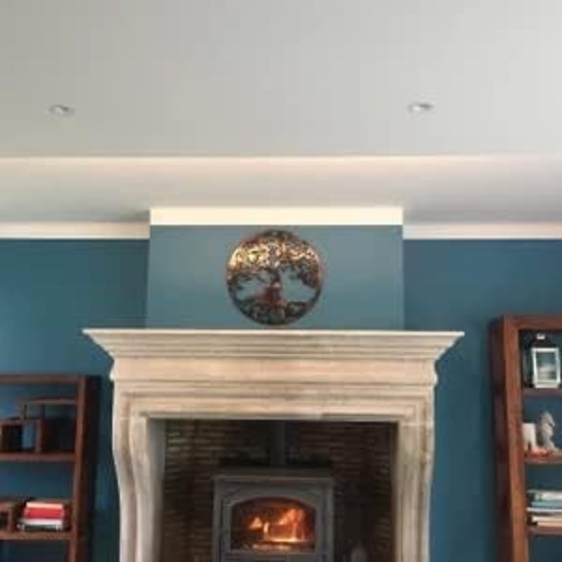 MetalArtWallDecor Életfa Fali Dekoráció Meleg Színekben 70cm Fém Fali Dísz Otthon Lakberendezés