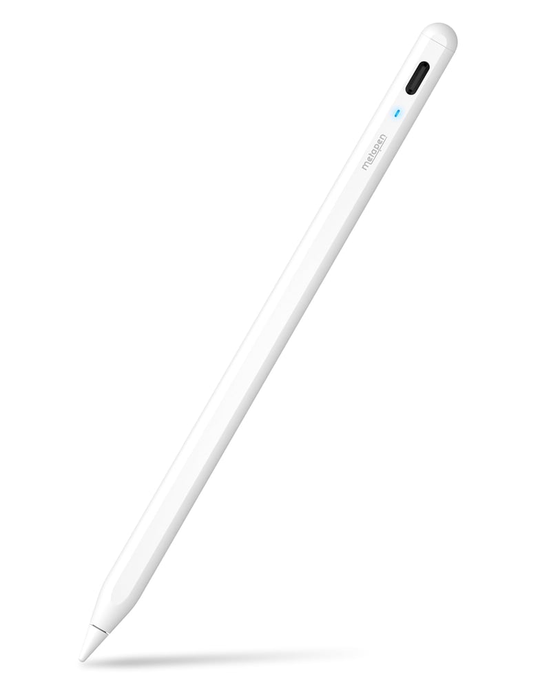Aktívny stylus Metapen A8 pre Apple iPad – biely, 2x rýchle nabíjanie, citlivosť na náklon, odmietnutie dlane – iPad Air M4/M3/M2, Pro M4/M5, Mini 5/6, i