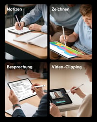 Aktívny stylus Metapen A8 pre Apple iPad – biely, 2x rýchle nabíjanie, citlivosť na náklon, odmietnutie dlane – iPad Air M4/M3/M2, Pro M4/M5, Mini 5/6, i 8