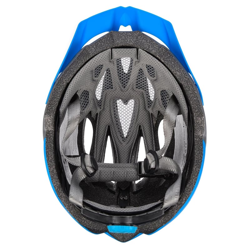 meteor Marven Kerékpáros Sisak Férfi Női Gyerek MTB Roller Downhill Inline Gördeszkázás - M (55-58cm), grey / blue