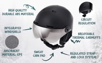 Meteor unisex kaciga za skijanje i snowboard - crna - L (58-61 cm) 2