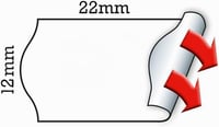 Meto 9506155 Etikety do cenovky 22x12 mm, 1-riadkové, 6000 ks, biele, trvalé lepidlo, do ručného etiketovača 2