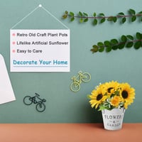 Floarea-soarelui artificială METODIM în ghiveci, plantă decorativă pentru interior și exterior, decorațiune de masă pentru living, balcon, dormitor sau nuntă 2