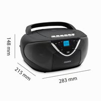 Metronic 477131 Prenosný CD/MP3/kazetový prehrávač s FM rádiom, USB portom, LCD displejom, AUX-in vstupom a funkciou nahrávania 8