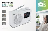 Digitálne rádio Metronic 477252 DAB+/FM s farebným displejom – biele 9