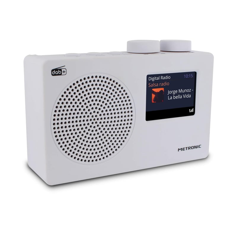 Digitálne rádio Metronic 477252 DAB+/FM s farebným displejom – biele
