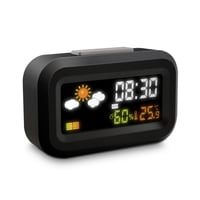 Metronic 477340 digitális utazási ébresztőóra, LCD kijelző, hőmérséklet- és páratartalom-mérő 1