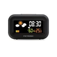 Metronic 477340 digitális utazási ébresztőóra, LCD kijelző, hőmérséklet- és páratartalom-mérő 2
