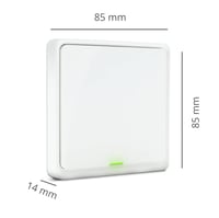 Metronic 495712 Inteligentný bezdrôtový vypínač Zigbee Wi-Fi s 3 programovateľnými funkciami pre inteligentnú domácnosť, biely, 85x85x14 mm 9