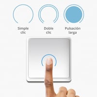 Metronic 495712 Inteligentný bezdrôtový vypínač Zigbee Wi-Fi s 3 programovateľnými funkciami pre inteligentnú domácnosť, biely, 85x85x14 mm 4